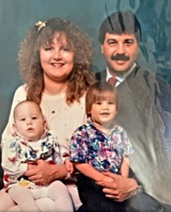 Chelsea (baby) and her mom, dad, and sister Halley.
