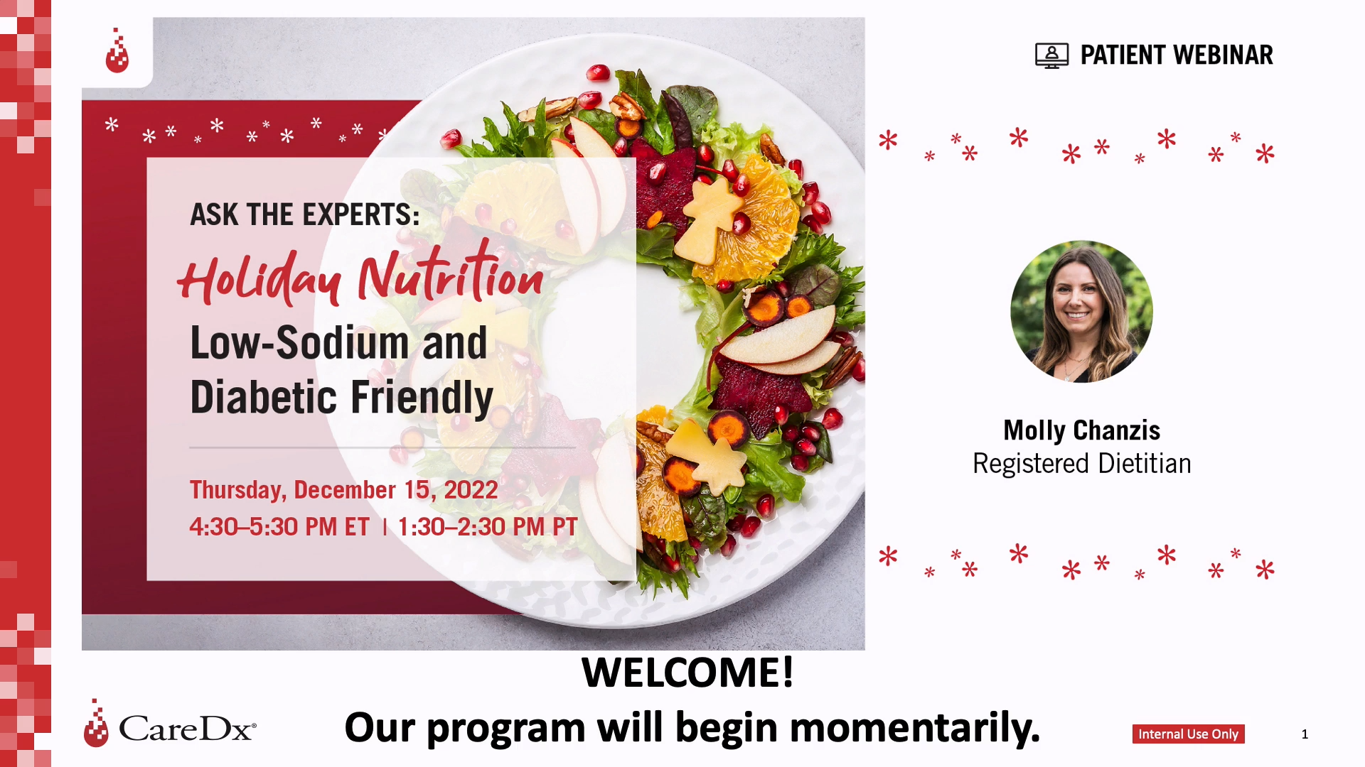 Ask the Experts: Holiday Nutrition – Low-Sodium and Diabetic Friendly